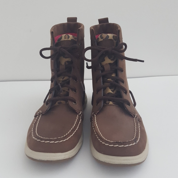 Sperry Top Sider leopard print leather boot 6.5 M - Picture 3 of 8